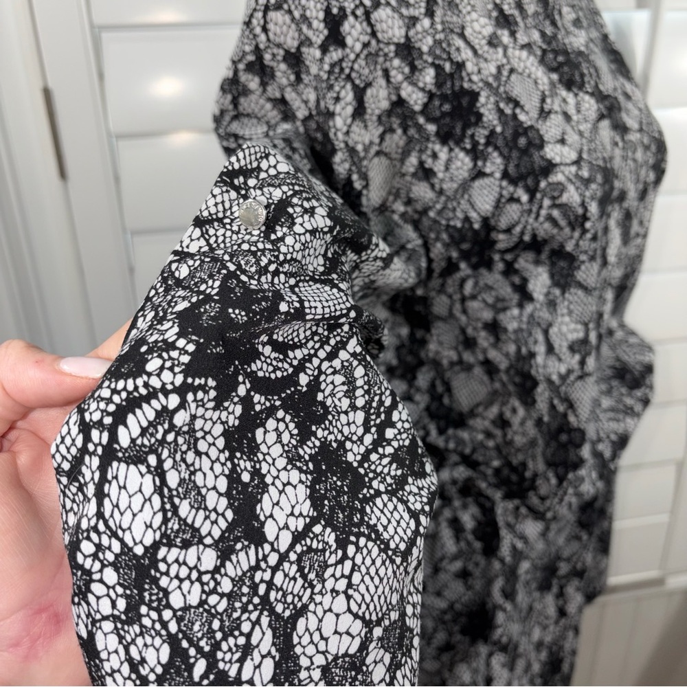 Vince Camuto B&W Lace Pattern Dress - Picture 4 of 6